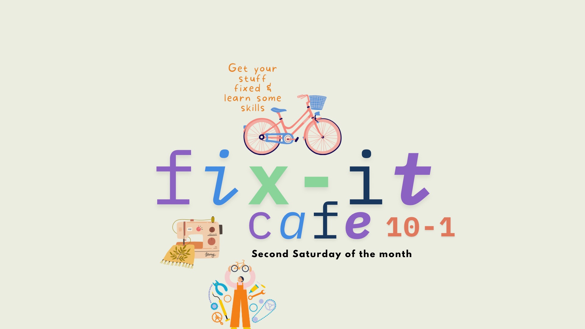 Presenting a cheque to Fix-It Cafe