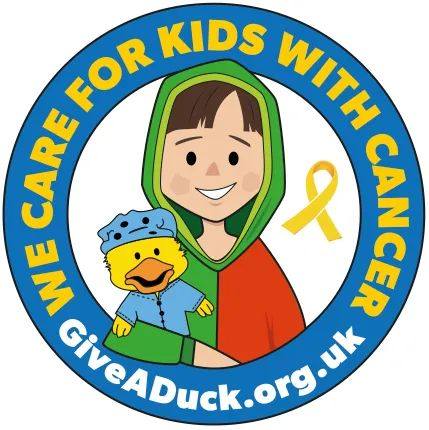 Presenting a cheque to Give a Duck Foundation